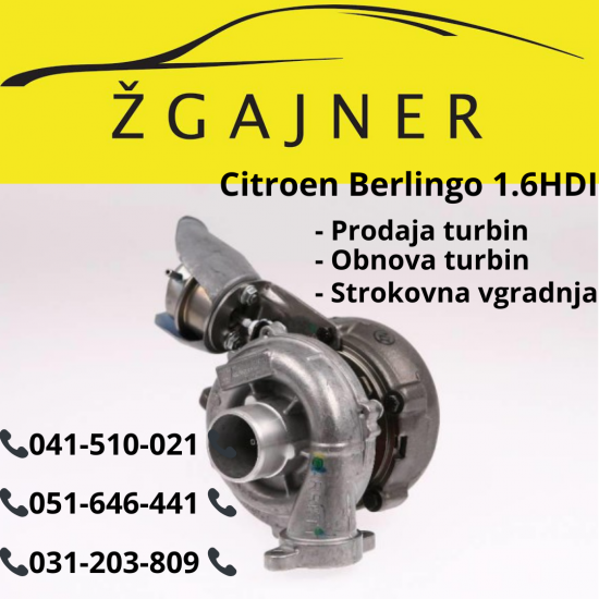 Obnova turbine za Citroen Berlingo 1.6HDI